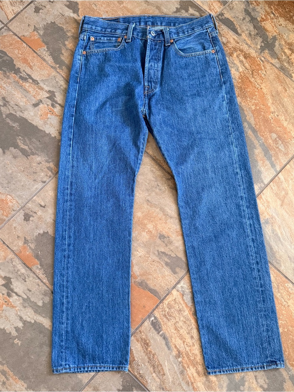 Levi’s 501 Straight Leg Button Fly Jeans, Men’s Size 31x30 - Picture 4 of 10